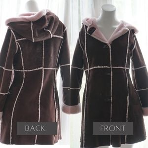 Rothschild Brown and Pink Coat Size M-10/12